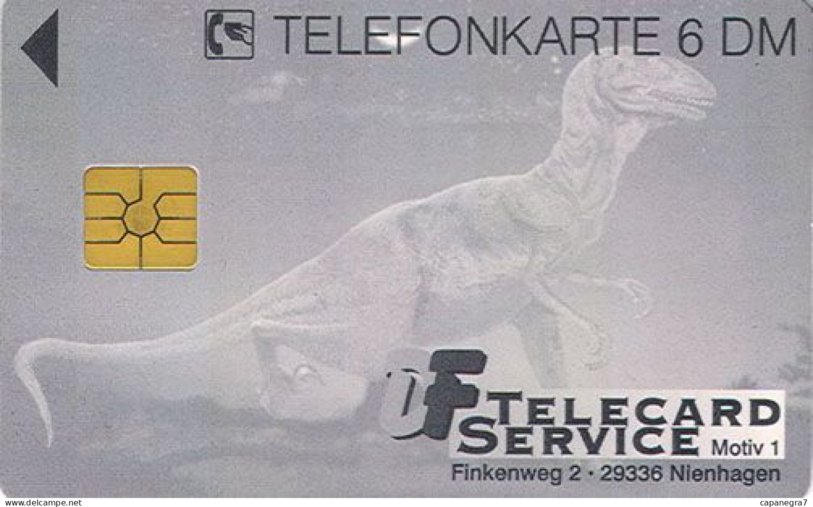 Velociraptor, Dinosaurus, K 0115-02/94, Gemplus/Deutsche Telekom, 4.000 Pc., Germany - K-Series : Série Clients