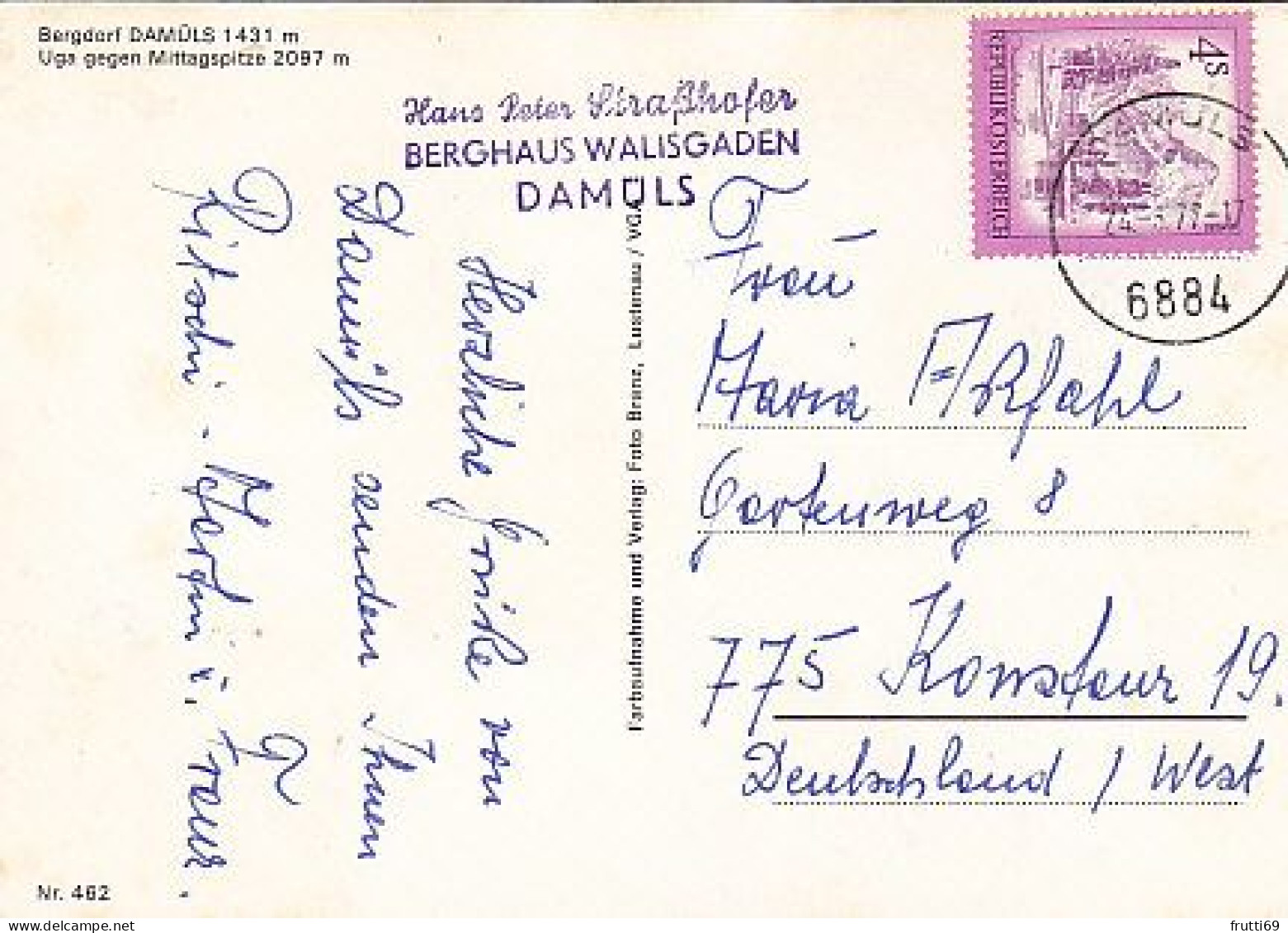 AK 191515 AUSTRIA - Damüls Im Bregenzerwald - Uga Gegen Mittagspitze - Bregenzerwaldorte