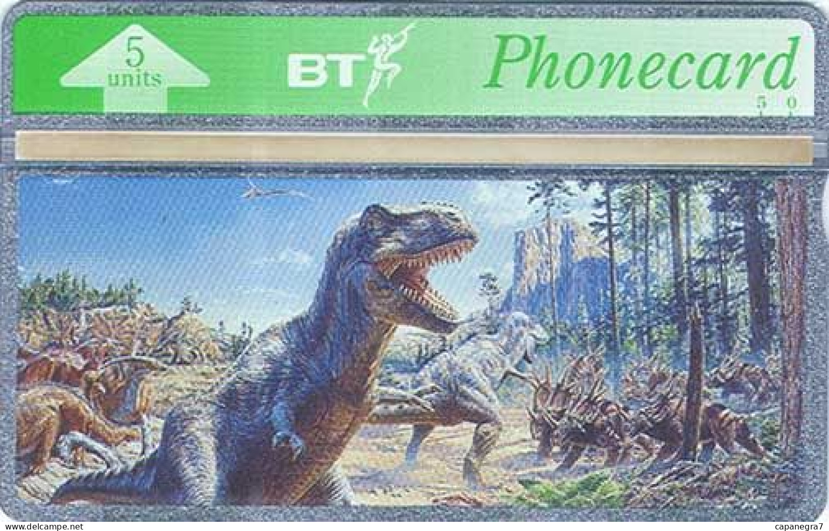 Dinosaurus,  BTO-067, 5.000 Pc., England - BT Emissions Etrangères