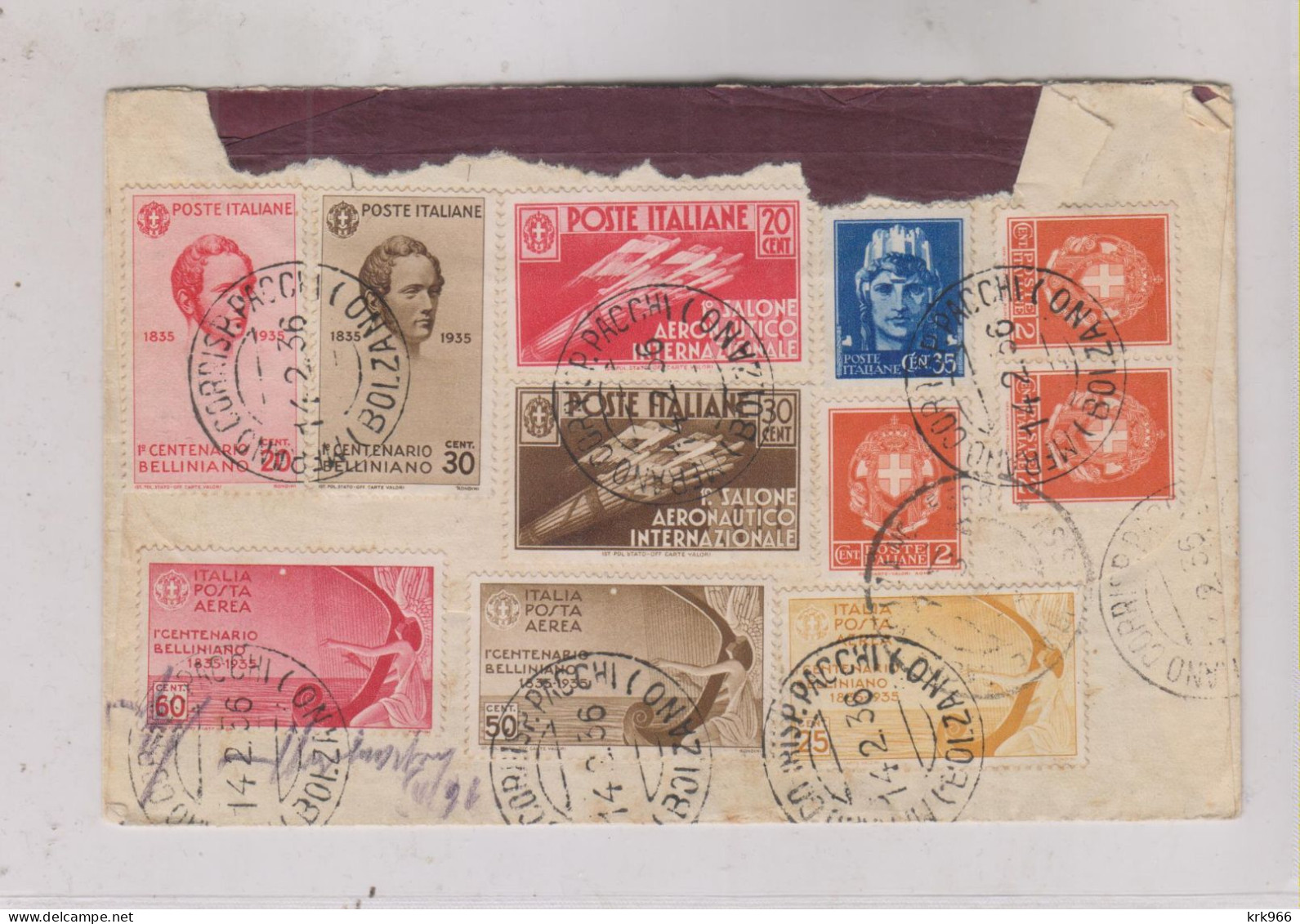 ITALY 1936 MERANO Registered Airmail   Cover To Germany - Storia Postale (Posta Aerea)