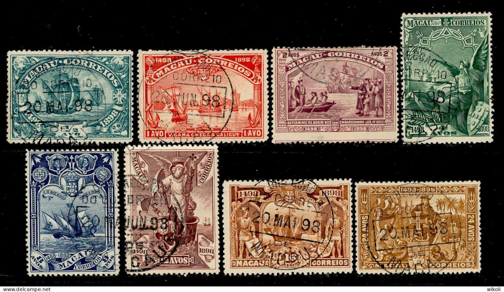 ! ! Macau - 1898 Vasco Gama (Complete Set) - Af. 70 To 77 - Used (cb 163) - Gebruikt