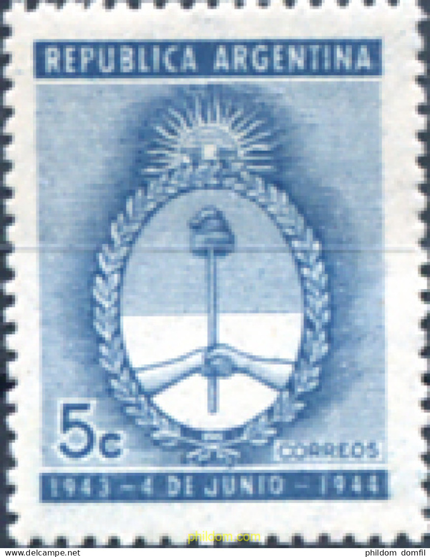 283073 MNH ARGENTINA 1944 PRIMER ANIVERSARIO DEL NUEVO REGIMEN DE ARGENTINA - Neufs