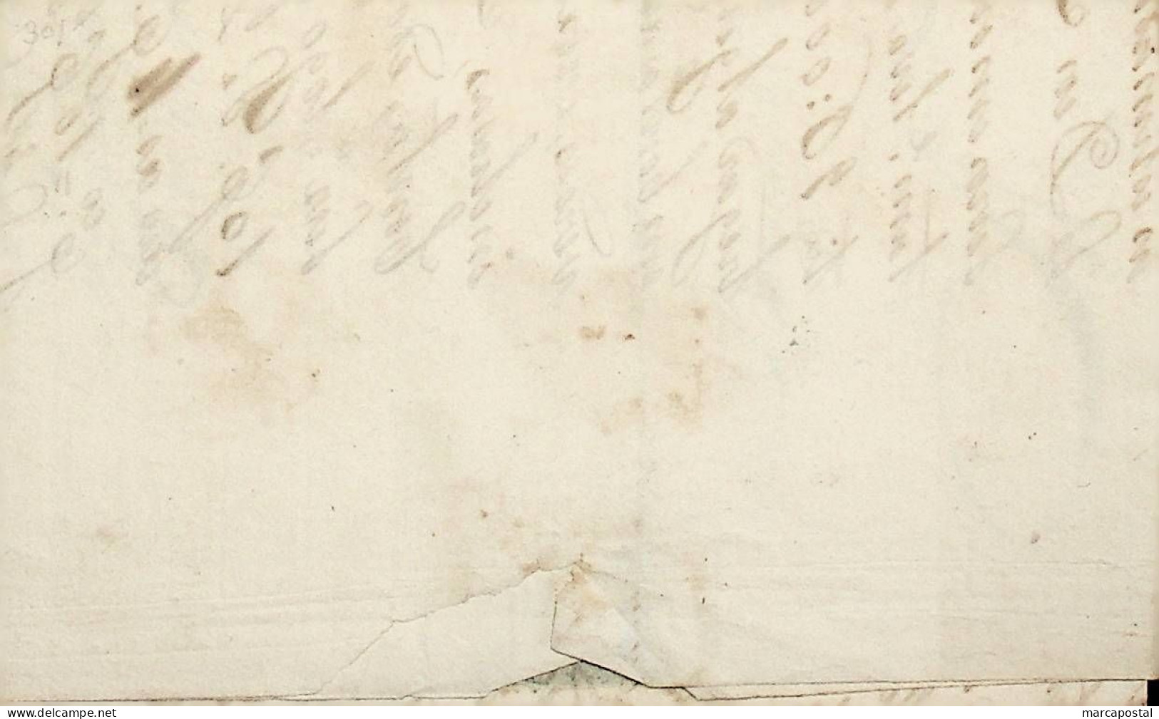 1839 Portugal Carta Pré-filatélica BGC 3 «BRAGANÇA» Azul - ...-1853 Préphilatélie