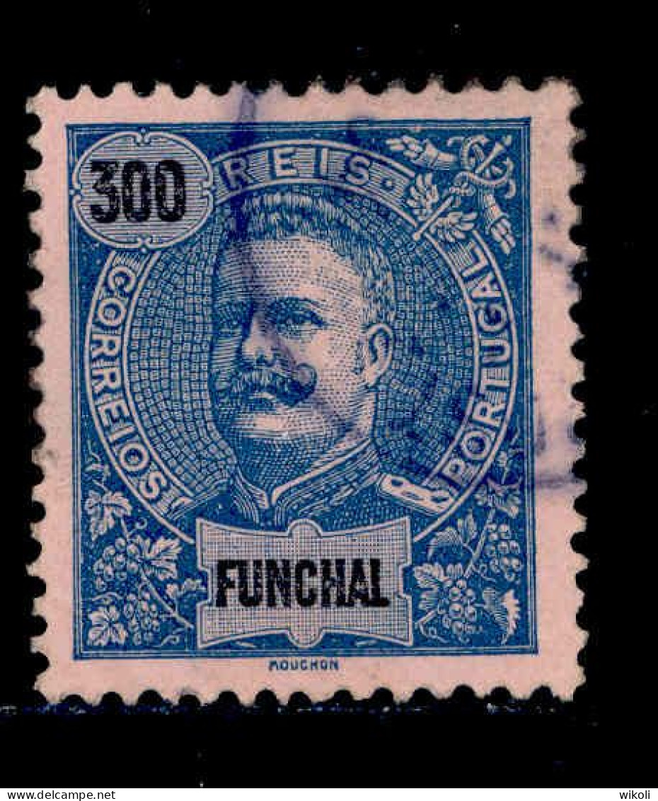! ! Funchal - 1897 D. Carlos 300 R - Af. 25 - Used (cb 169) - Funchal
