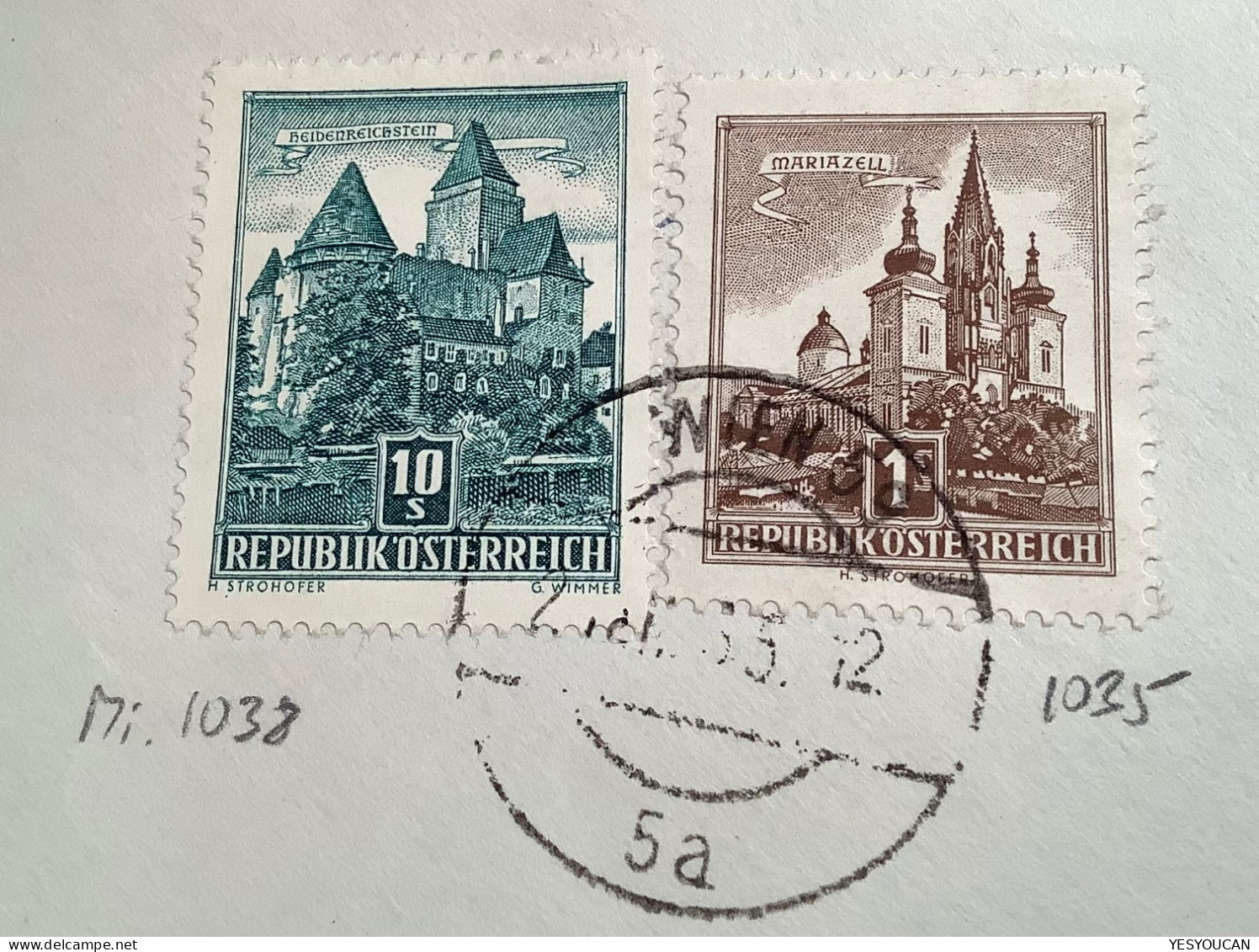 Österreich Mi.1035+1038 1966 10s Schloss Heidenreichstein Auf Flugpost Brief>Salisbury Rhodesia (cover Austria Castle - Covers & Documents