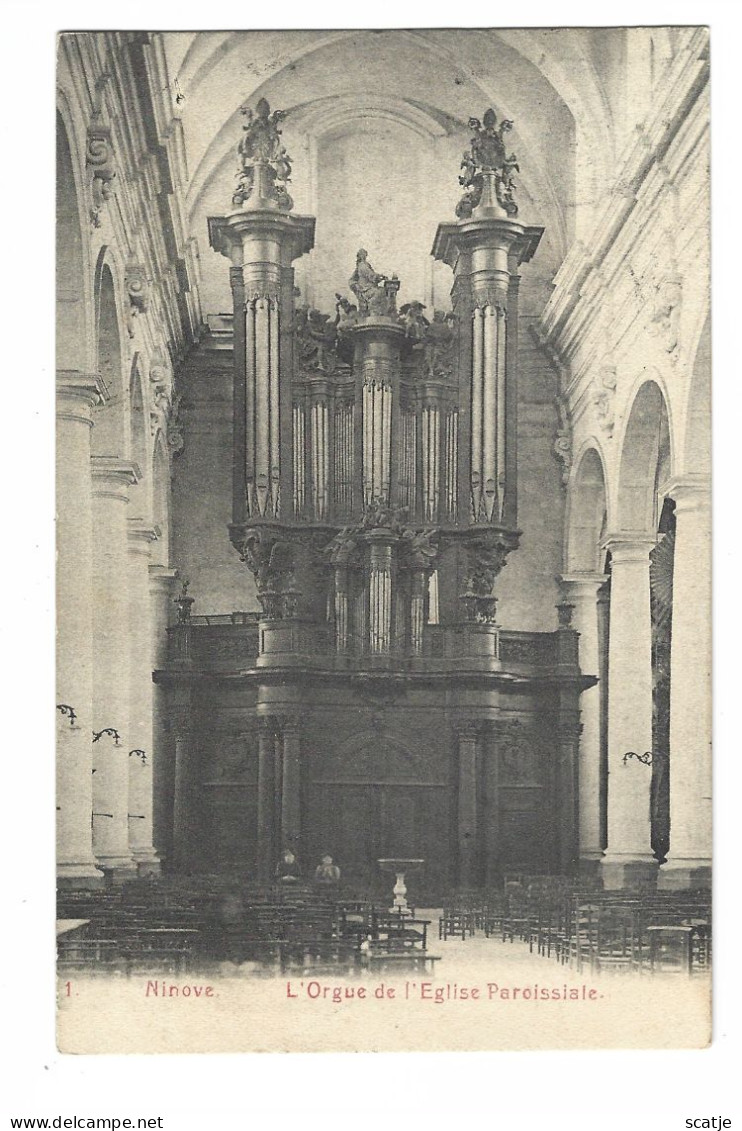Ninove.   -   L'Orgue De L'Eglise Paroissiale.    -   1914   Naar   Lovendegem - Ninove
