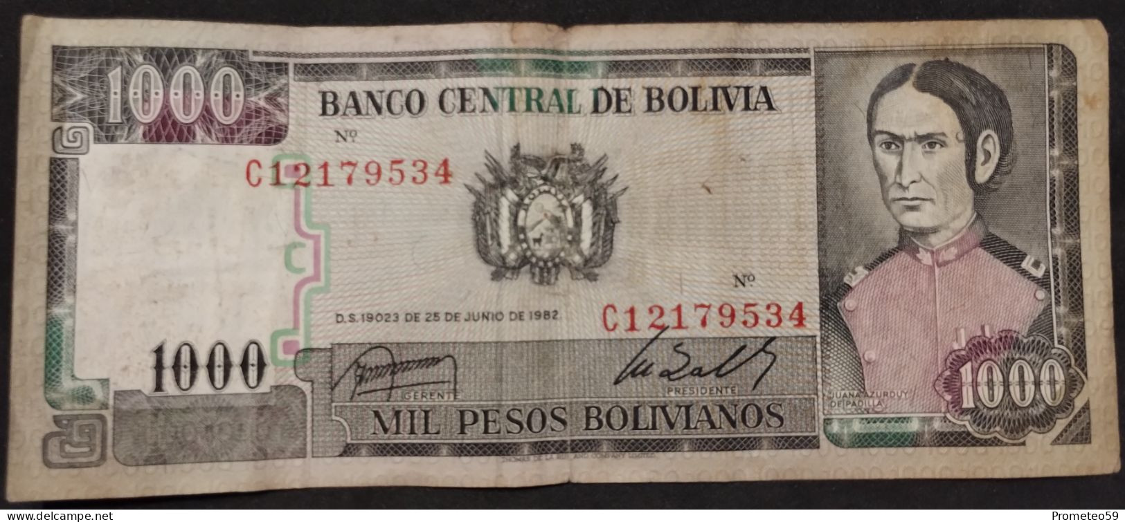 Bolivia – Billete De 1.000 Pesos Bolivianos – Año 1982 - Bolivia