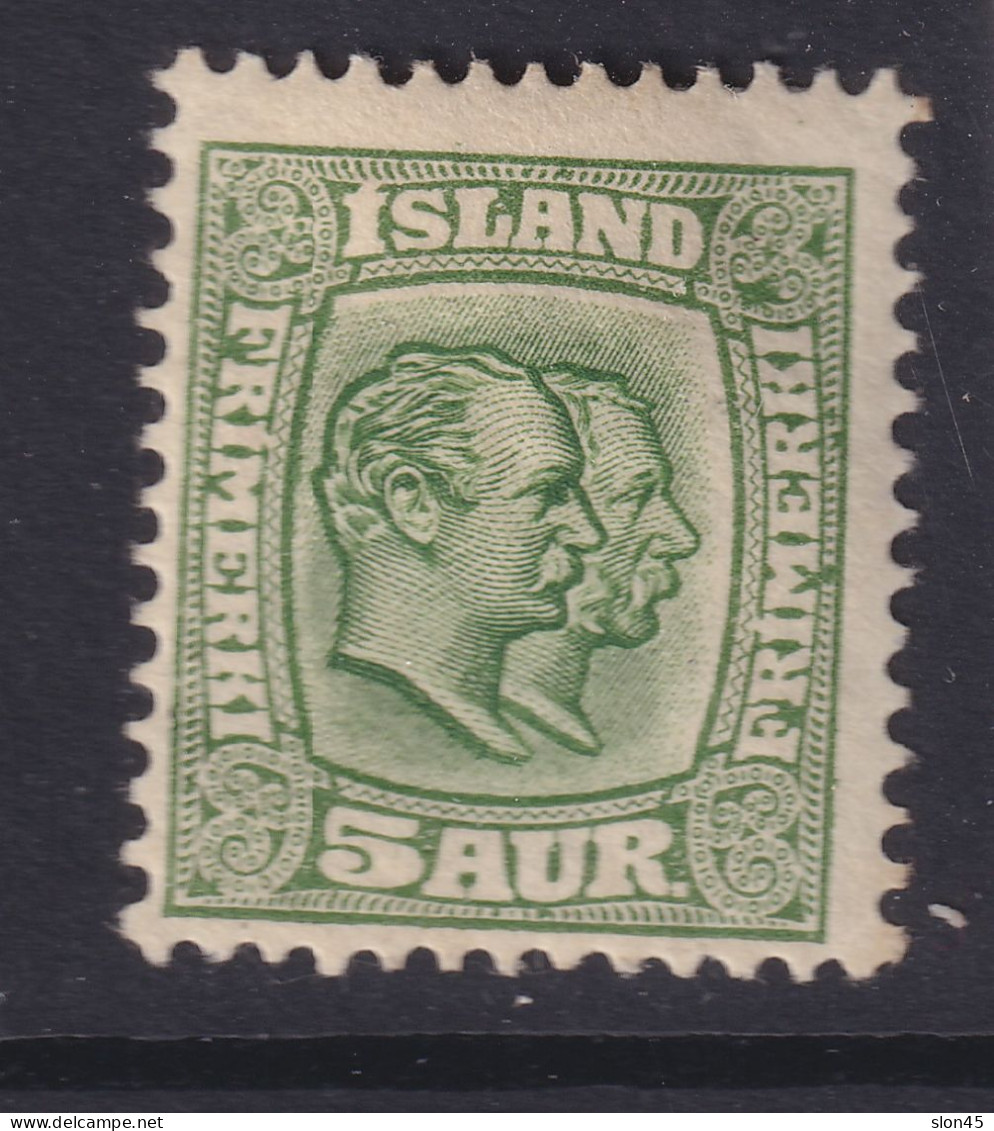 Iceland 1907 2 Kings 5a Sc 74 MH 15780 - Neufs