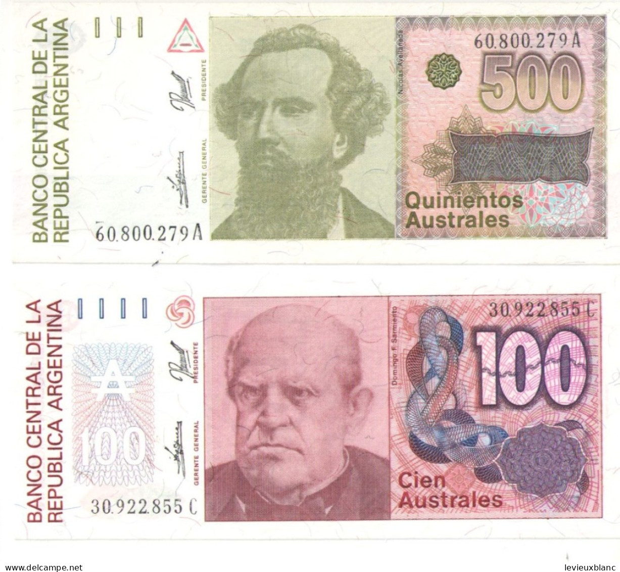 3 Billets De Banque Anciens/Casa De Moneda / Republica Argentina/ 100 Et 500 Australes/1985-90   BILL245 - Argentine