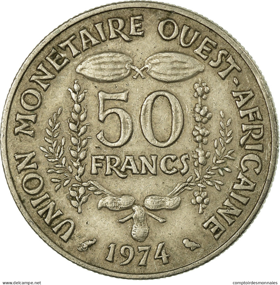 Monnaie, West African States, 50 Francs, 1974, Paris, TTB, Copper-nickel, KM:6 - Ivoorkust