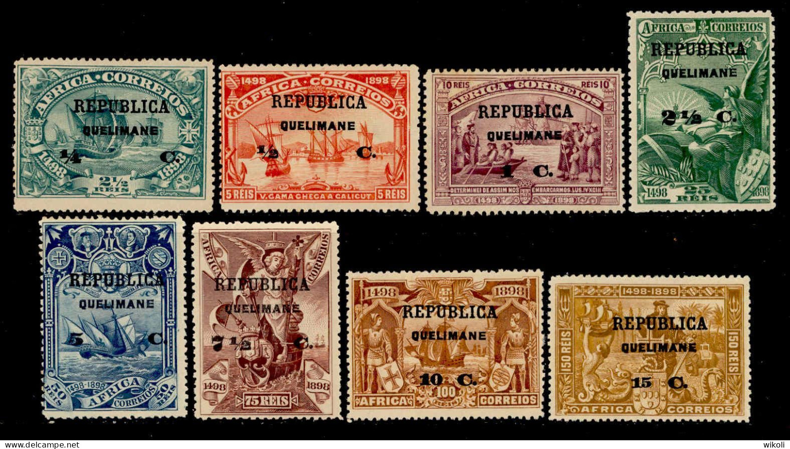 ! ! Quelimane - 1913 Vasco Gama On Africa (Complete Set) - Af. 01 To 08 - MH (cc 013XV) - Quelimane