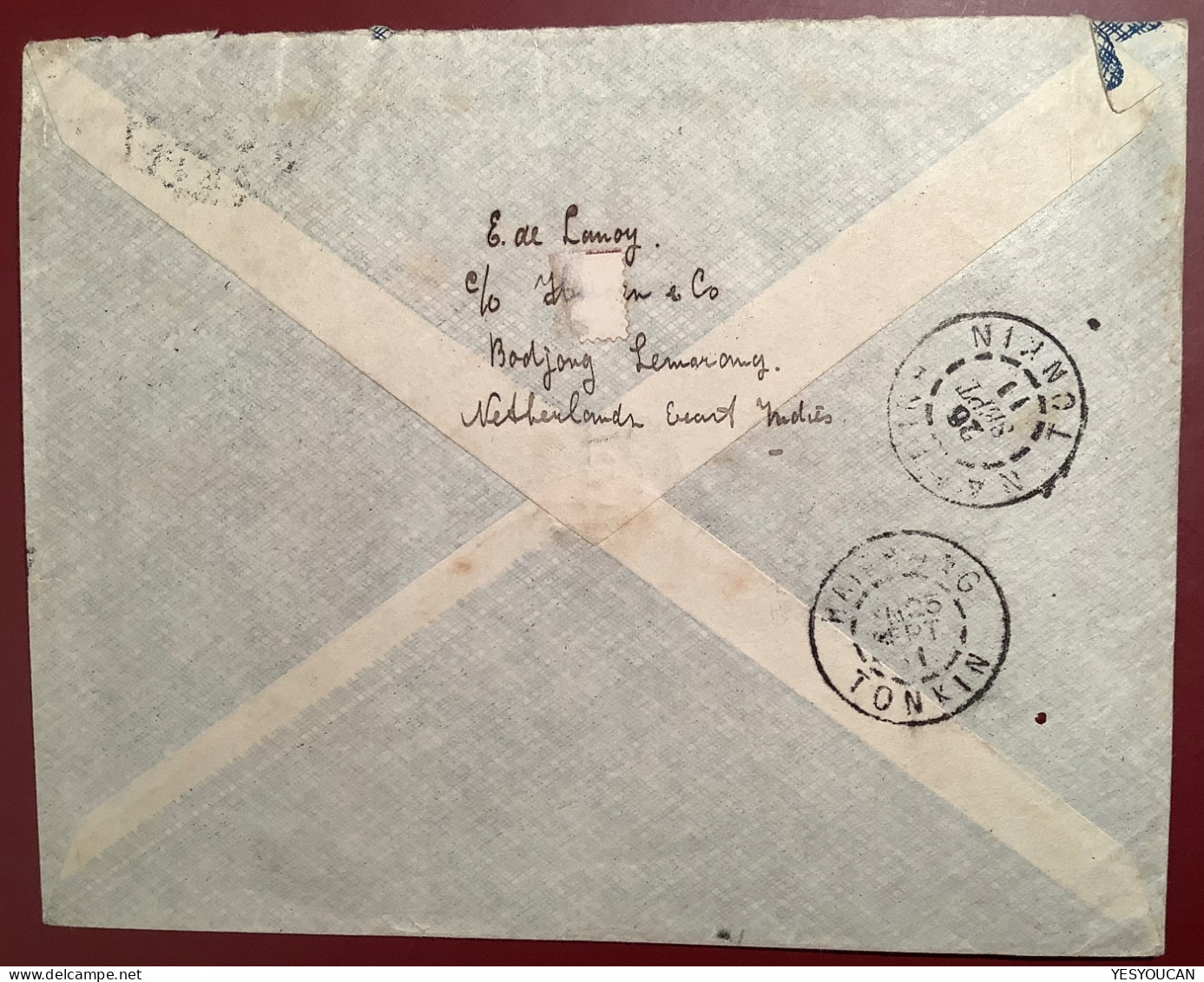 Netherlands Indies Semarang 1911 Scarce 4c On Registered Cover To Good Destination TONKIN INDOCHINE  (JAVA  Indonesia - Niederländisch-Indien