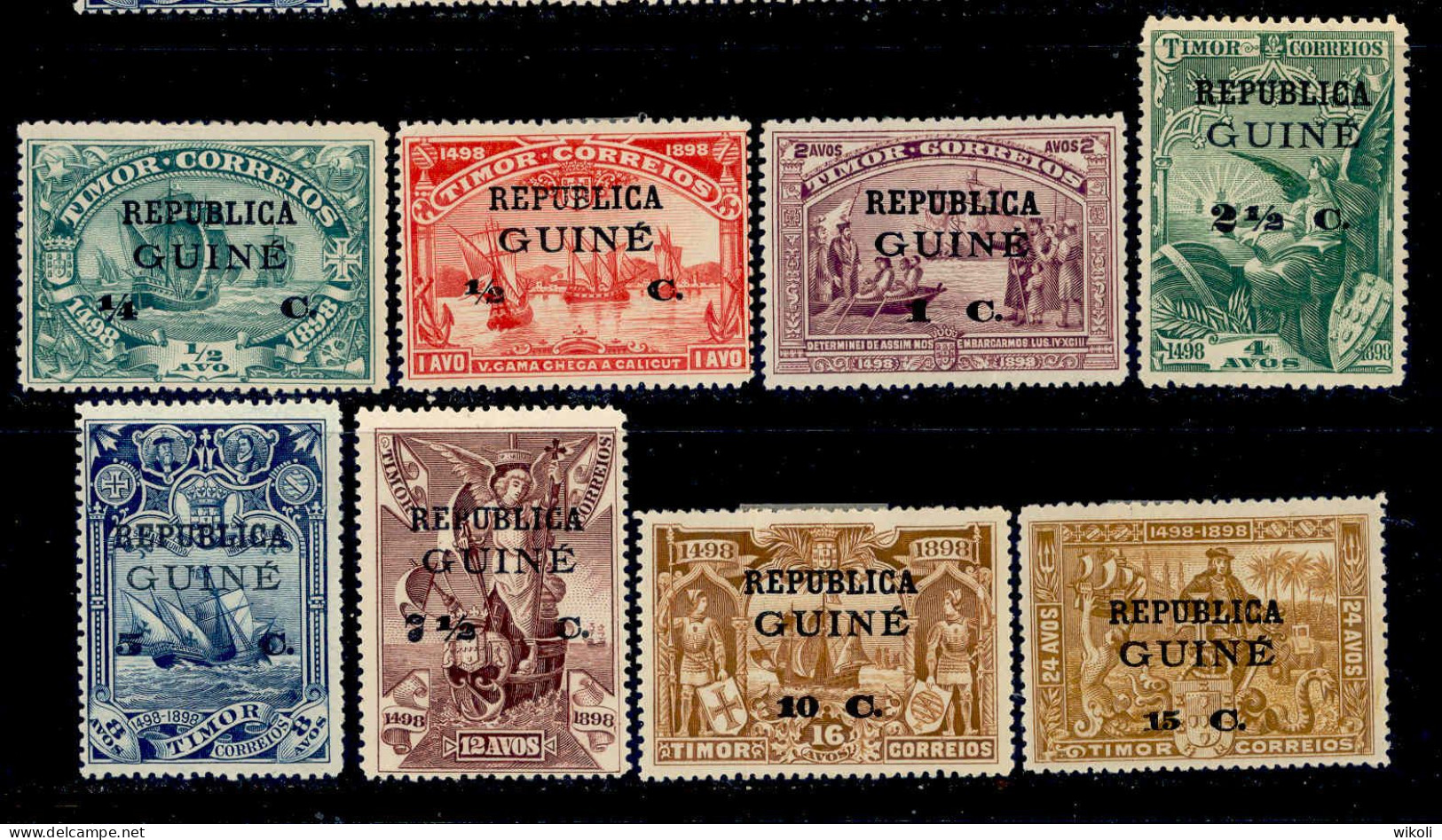 ! ! Portuguese Guinea - 1913 Vasco Gama On Timor (Complete Set) - Af. 129 To 136 - MH (cc 021XV) - Guinea Portuguesa