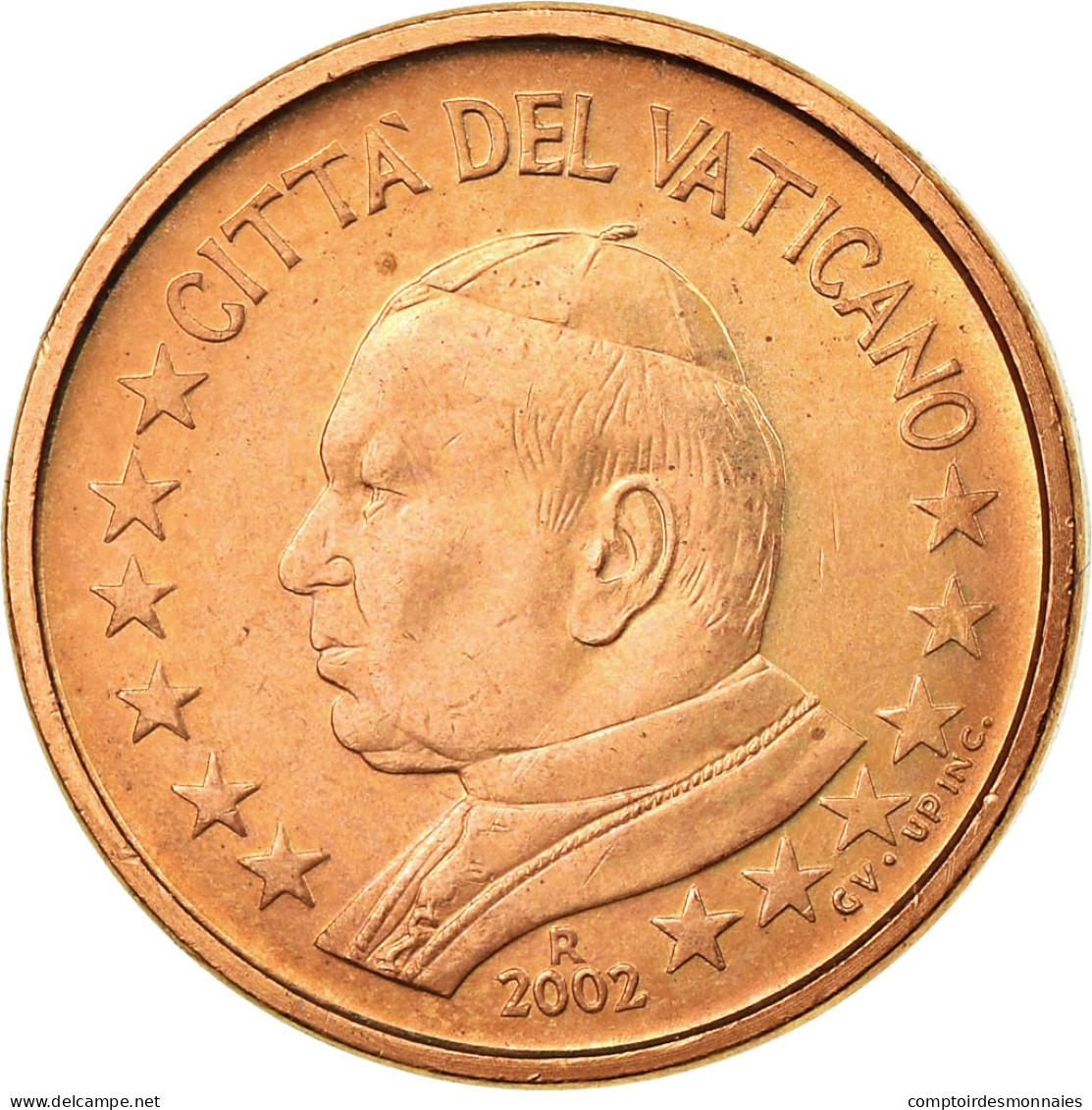 Cité Du Vatican, Euro Cent, 2002, SPL, Copper Plated Steel, KM:341 - Vaticaanstad