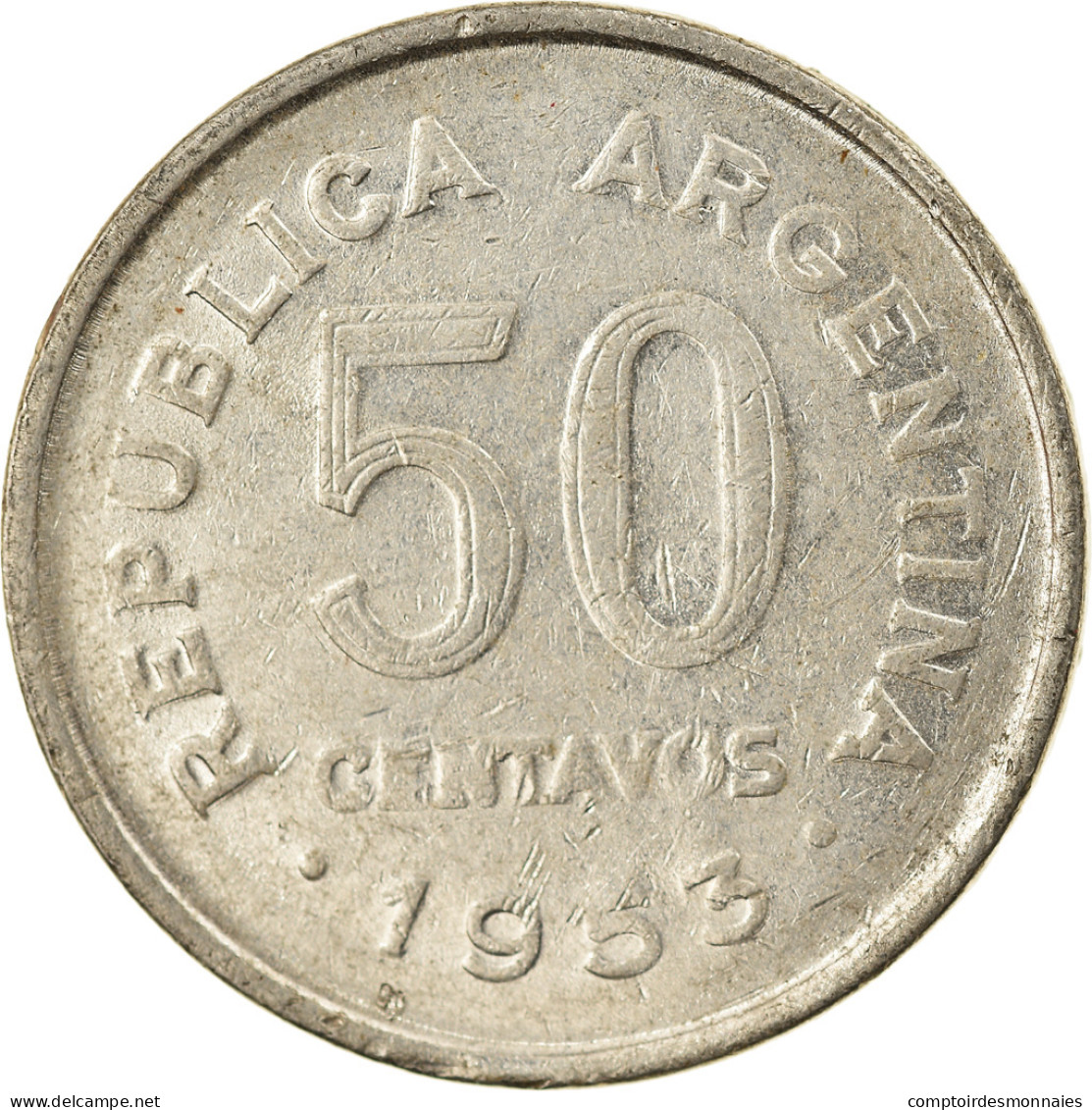 Monnaie, Argentine, 50 Centavos, 1953, TTB, Nickel Clad Steel, KM:49 - Argentine