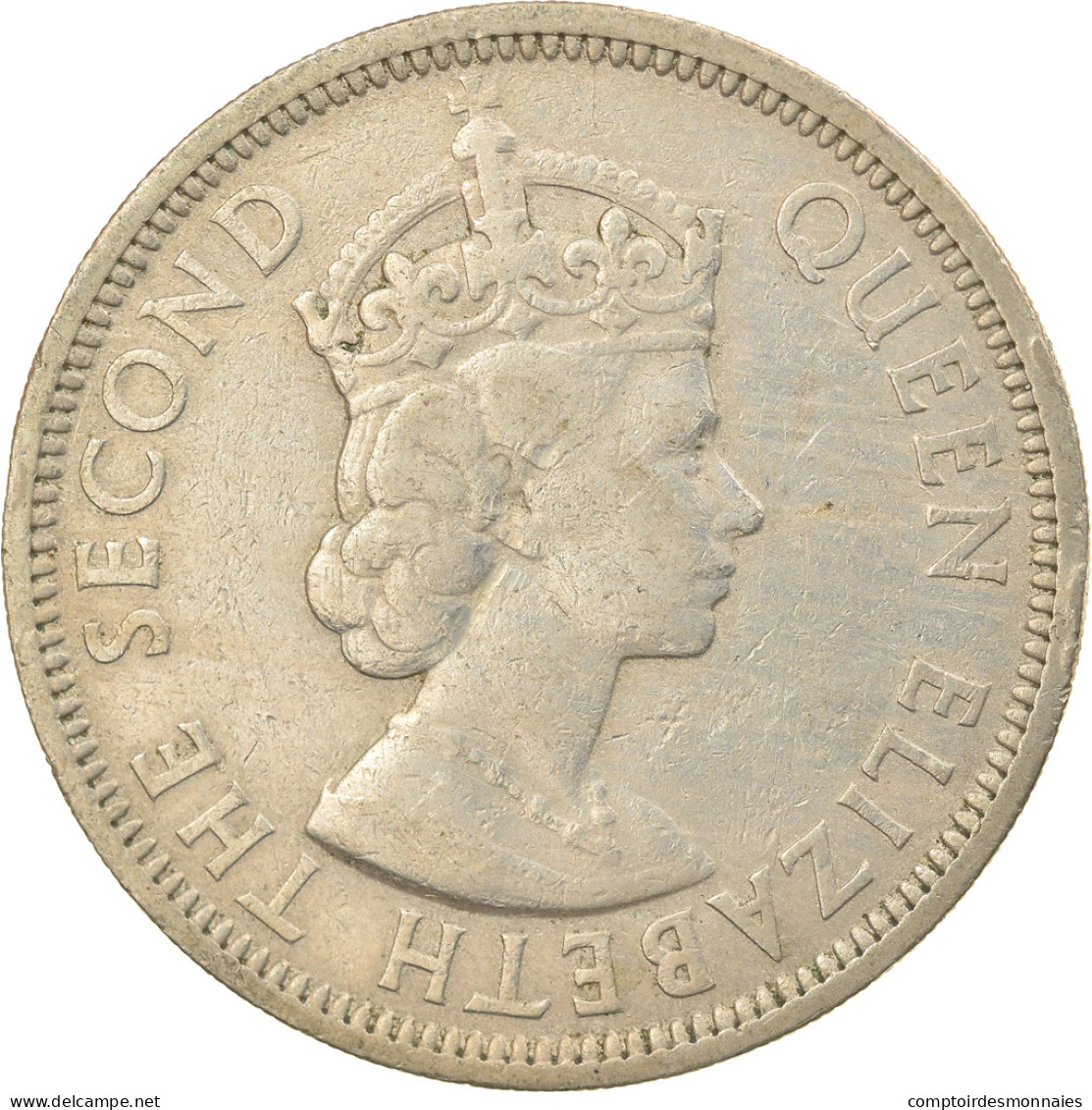 Monnaie, Etats Des Caraibes Orientales, Elizabeth II, 50 Cents, 1955, TTB - Territoires Britanniques Des Caraïbes