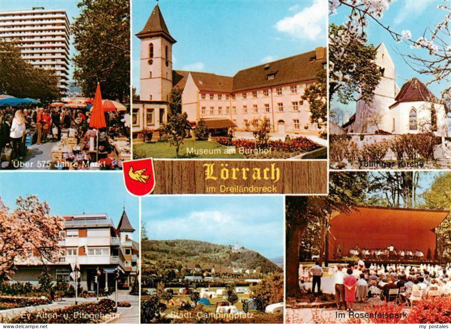 73947994 Loerrach Markt Museum Am Burghof Kirche Ev Alten Und Pflegeheim Camping - Loerrach