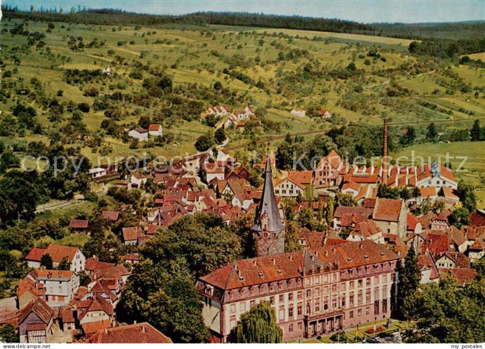 73867584 Erbach Odenwald Fliegeraufnahme Mit Schloss Erbach Odenwald - Erbach