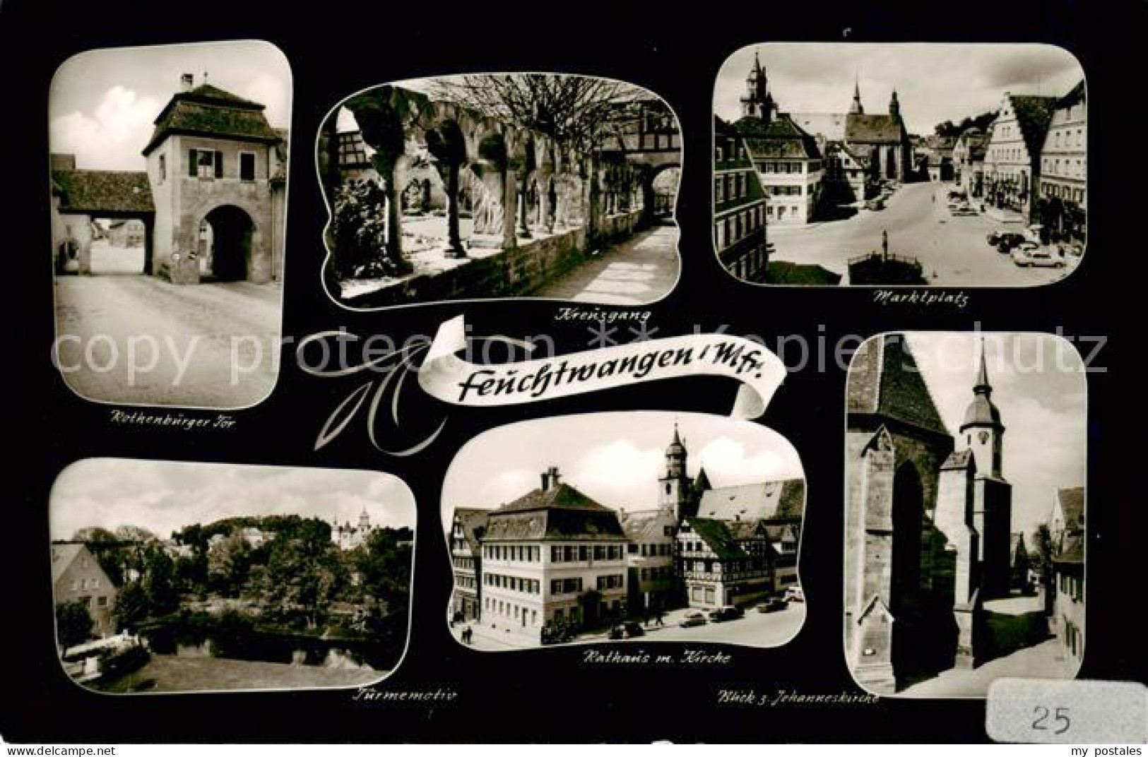 73833355 Feuchtwangen Rothenburger Tor Kreuzgang Marktplatz Tuermemotiv Rathaus  - Feuchtwangen