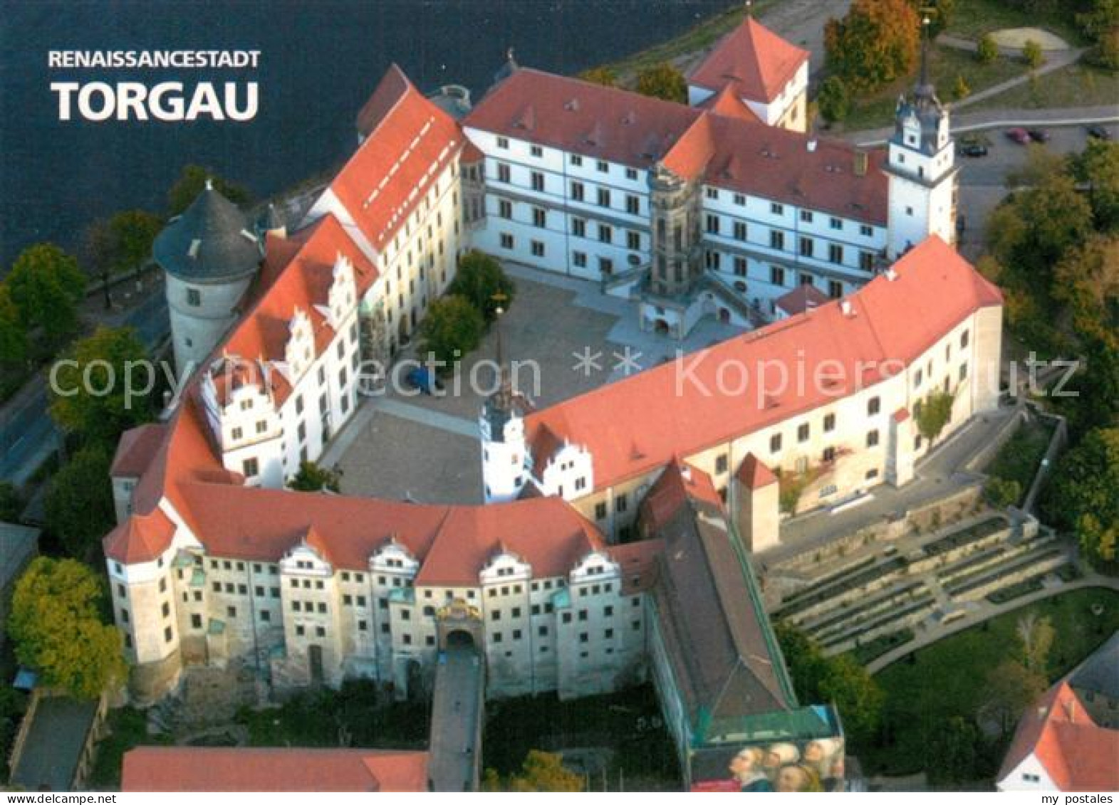 73726031 Torgau Fliegeraufnahme Schloss Hartenfels  Torgau - Torgau