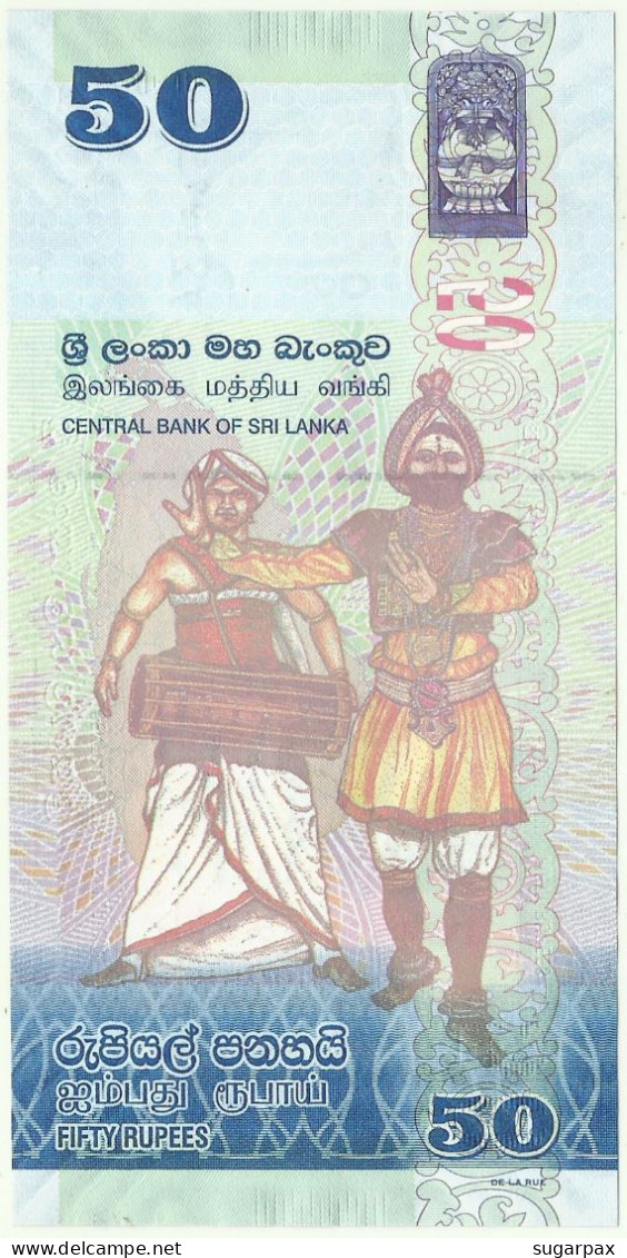 SRI LANKA - 50 RUPEES - 2020.08.12 - Pick 124.NEW - Unc. - Serie V/319 - Sri Lanka