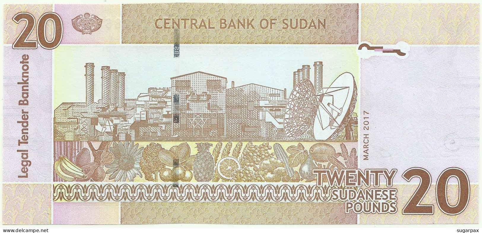 Sudan - 20 Pounds - March 2017 - Pick: 74.d - Unc. - Serie ET - Soudan