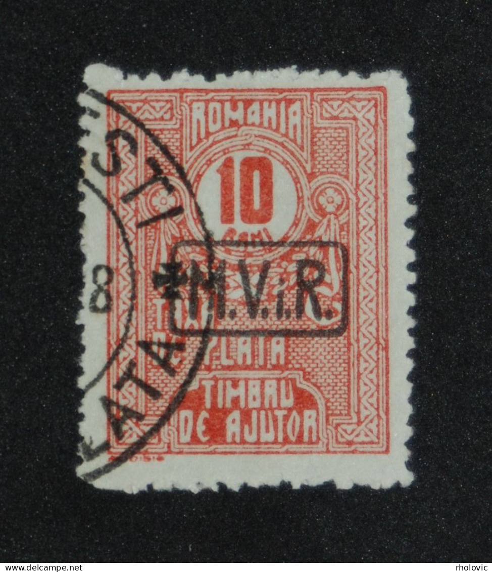 ROMANIA - GERMAN OCCUPATION 1918, Figure, With Overprint "M.V.i.R.", War Tax Due, Mi #P8, Used - Bezetting