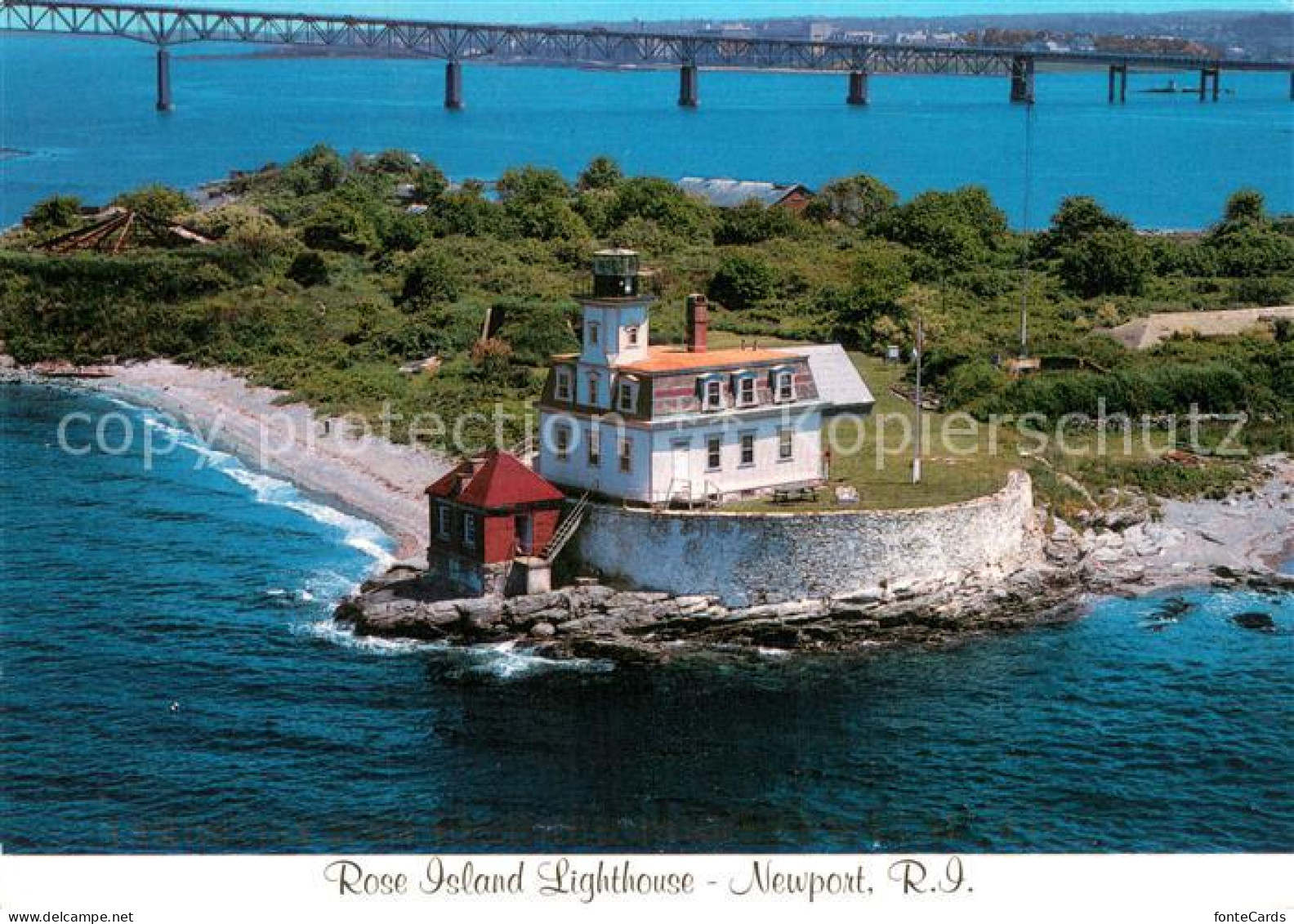73717409 Newport_Rhode_Island Rose Island Lighthouse Air View - Autres & Non Classés