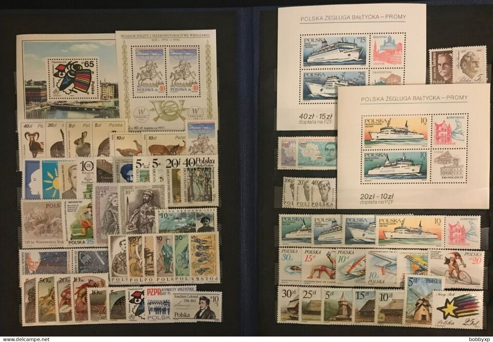 POLAND 1980-1989. 10 Complete Year Sets. Stamps & Souvenir Sheets. MNH