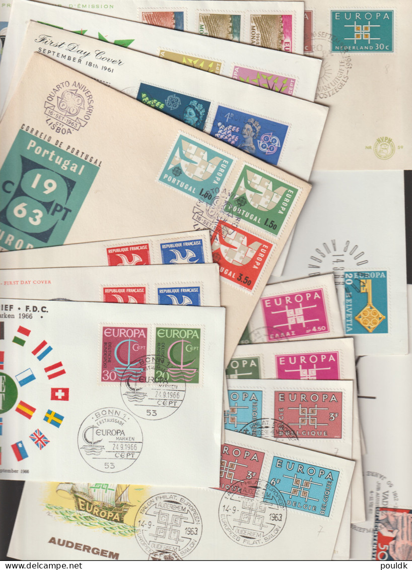 Collection Of 50 Europa CEPT Covers From Period Up To 1969. Postal Weight Approx 0,260 Gr. - Colecciones