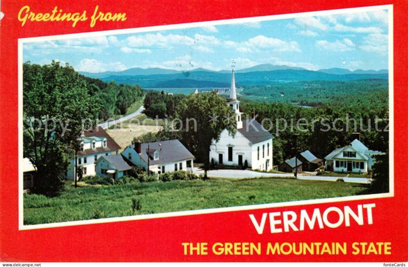 73130587 Vermont_US-State Kirche Panorama - Sonstige & Ohne Zuordnung