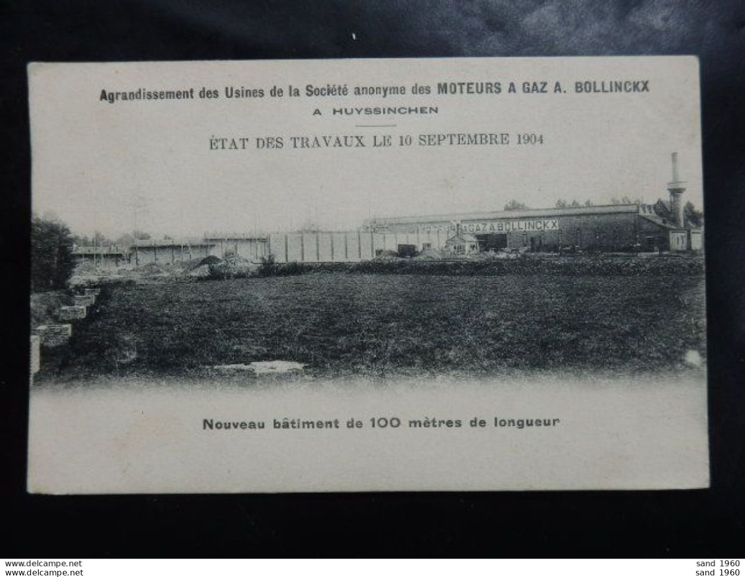 Beersel - Huyssinchen-Usines De La Société Des Moteurs A Gaz " A. BOLLINCKX"-Travaux 10 Sept 1904-Circulé:1904-2Scans. - Beersel