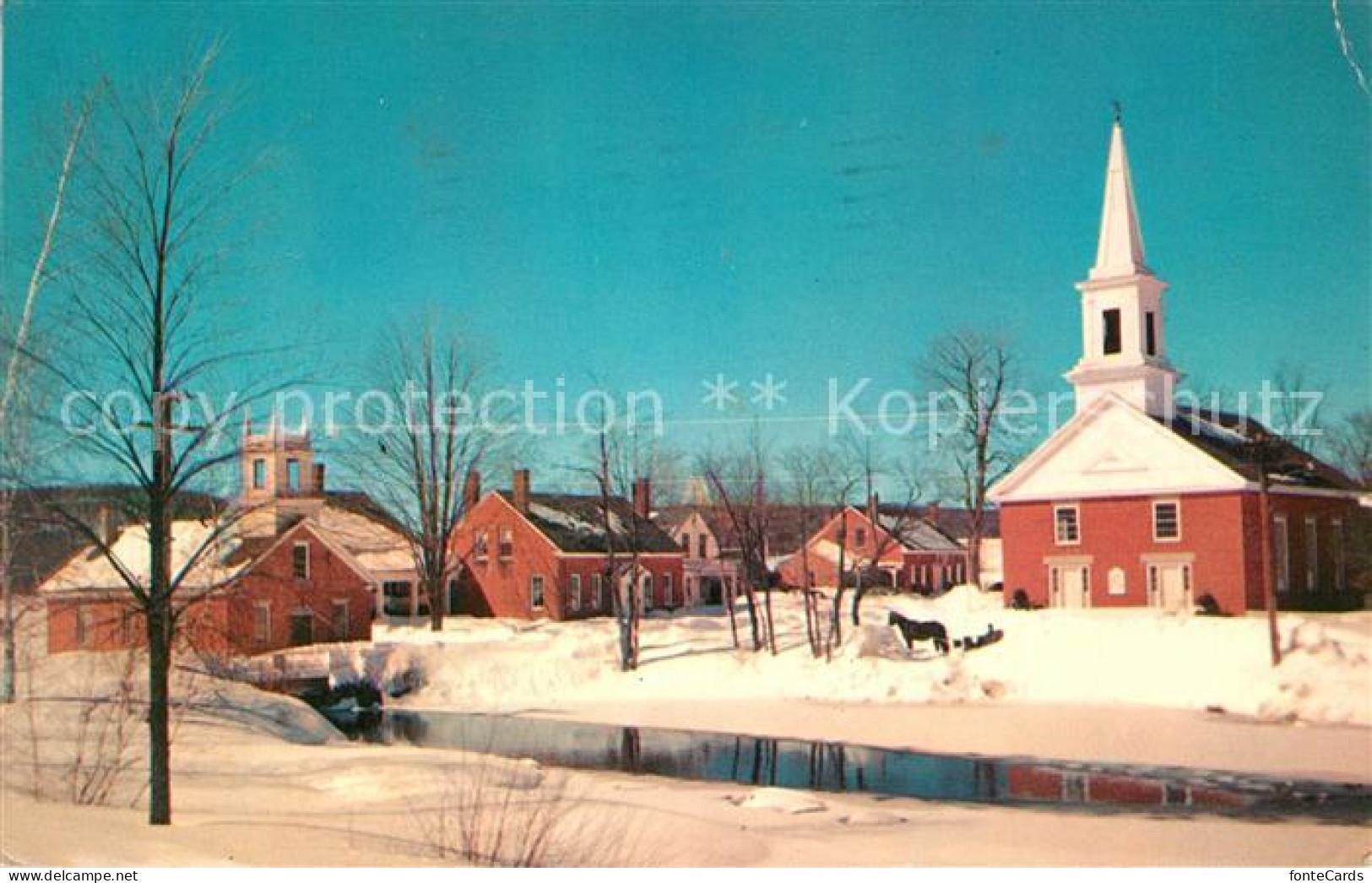 73130139 Norwich_Vermont Village Scene In Winter - Andere & Zonder Classificatie