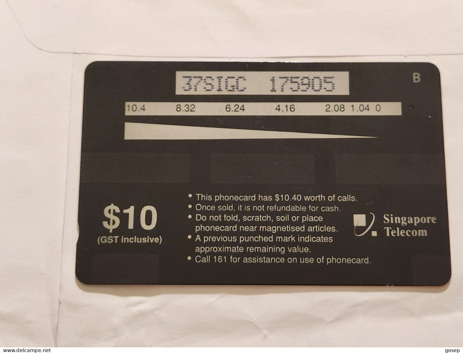 SINGAPORE-(37SIGC-a)-ORANGES-(82)(37SIGC-175905)($10)(1/1/1994)-used Card+1card Prepiad Free - Singapour