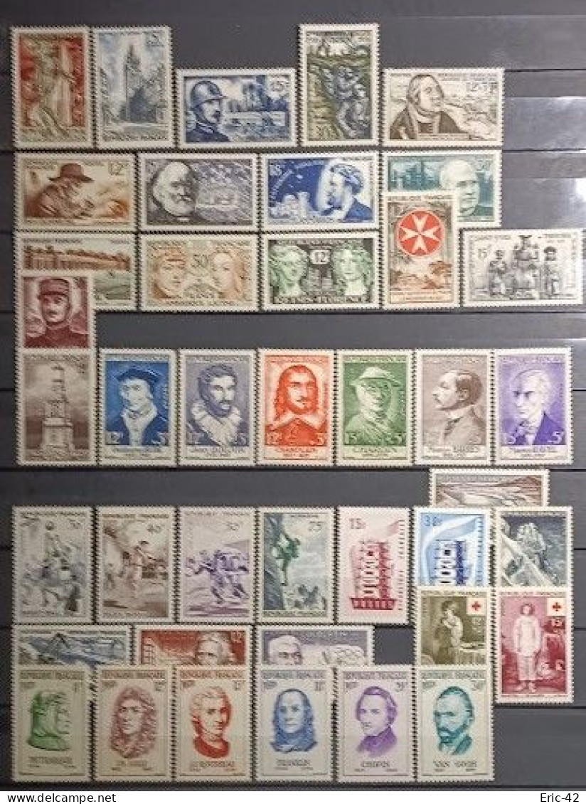 FRANCE ANNEE COMPLETE 1956 - Y&T N°1050/1090. Neuf** MNH (41 Timbres) - 1950-1959