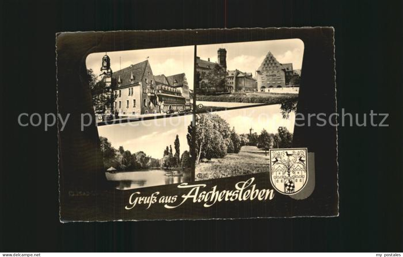 72473927 Aschersleben Rathaus Gondelteich Westdorfer Warte Poststrasse Aschersle - Aschersleben