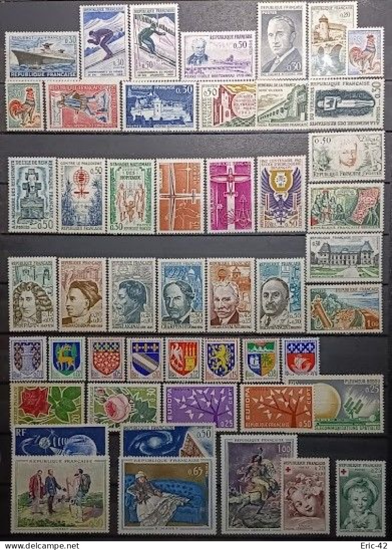 FRANCE ANNÉE COMPLÈTE 1962. Y&T N°1325/1367. Neuf** (49 Timbres) MNH - 1960-1969