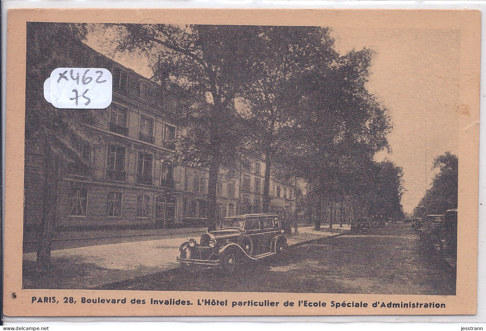 PARIS- HOTEL PARTICULIER DE L ECOLE SPECIALE D ADMINISTRATION- 28 BLD DES INVALIDES- BELLE AUTOMOBILE- R/V - Onderwijs, Scholen En Universiteiten