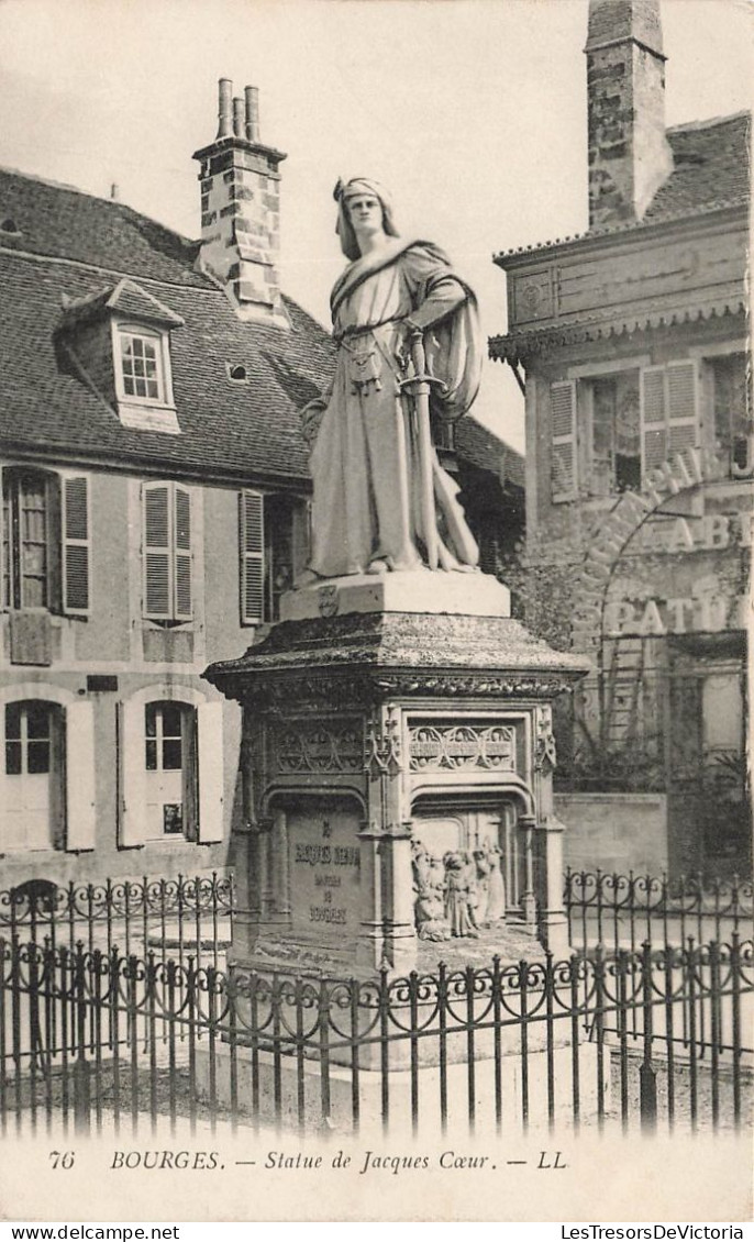 FRANCE - Bourges - Statue De Jacques Cœur - Carte Postale Ancienne - Bourges