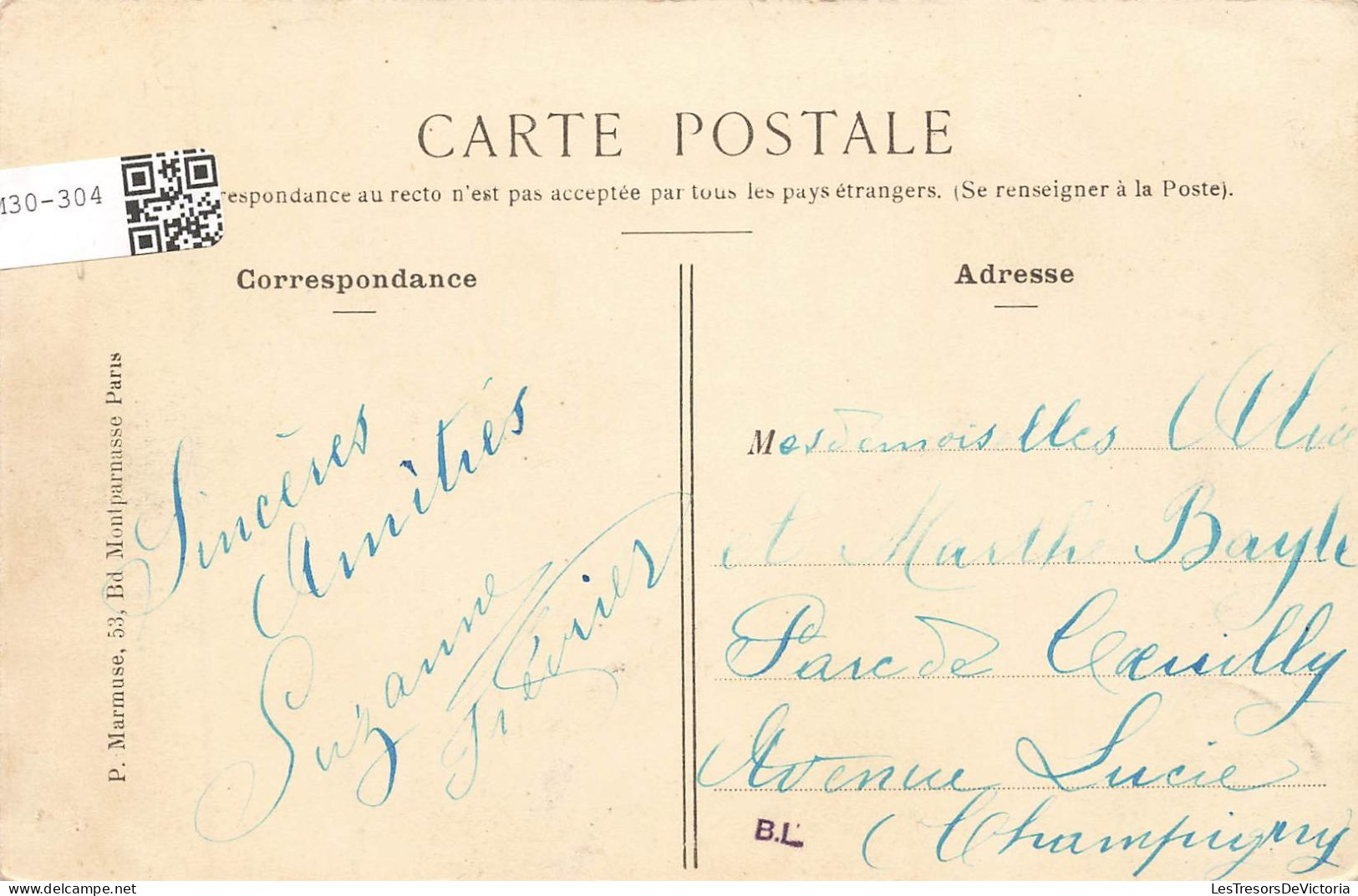 FRANCE - Paris -  Carrefour Des Rues De La Tombe-Issoire Et Sarrette - Carte Postale Ancienne - Places, Squares