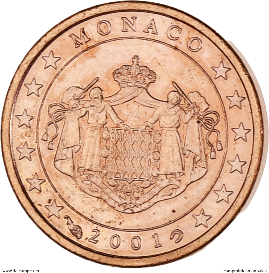 Monaco, Rainier III, Euro Cent, 2001, Paris, SPL, Cuivre Plaqué Acier - Monaco