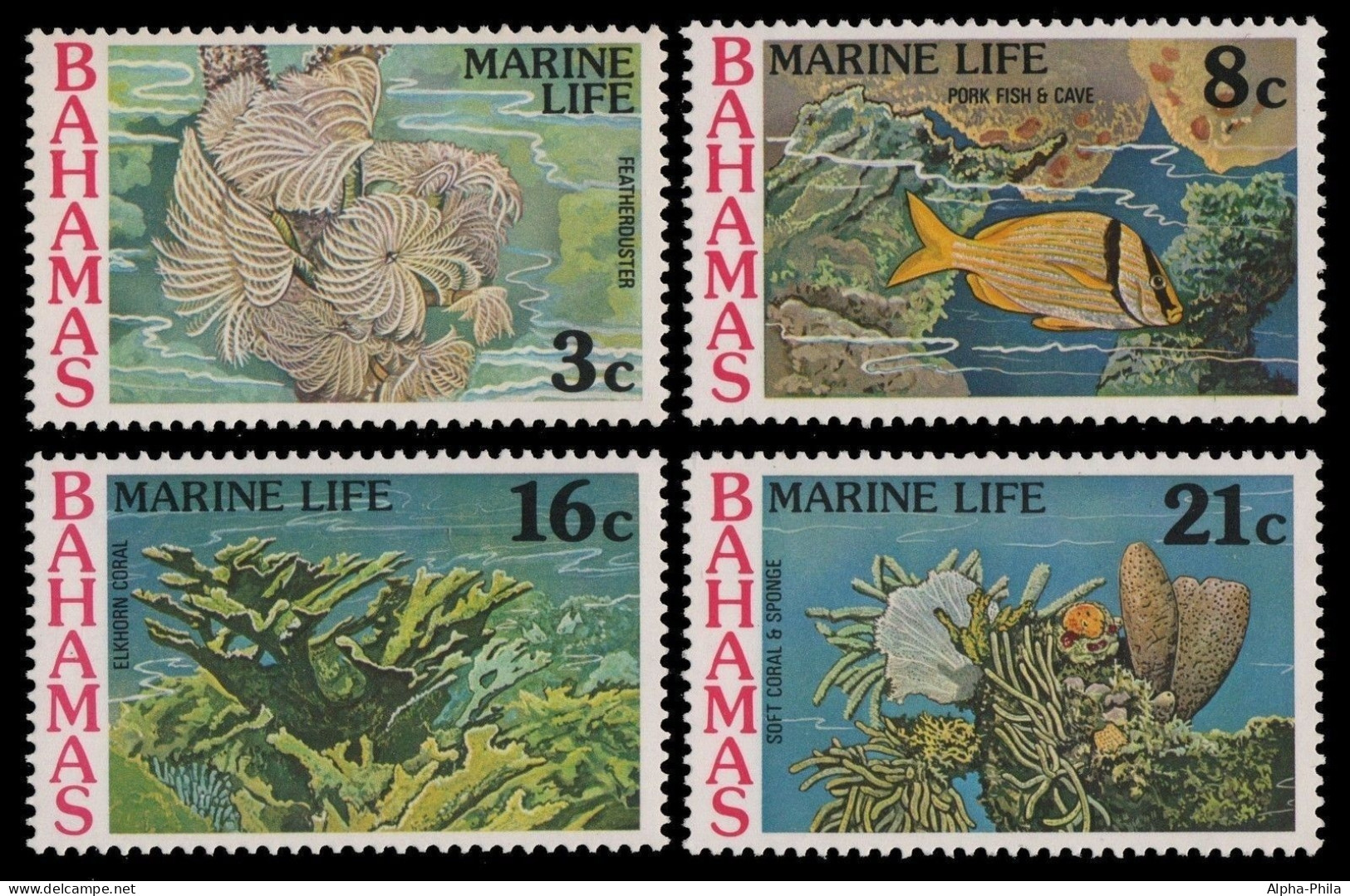 Bahamas 1977 - Mi-Nr. 414-417 ** - MNH - Meeresleben / Marine Life - Bahamas (1973-...)