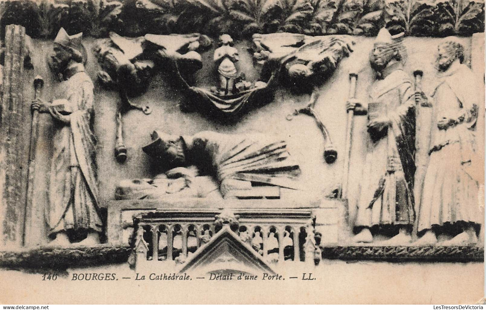 FRANCE - Bourges - La Cathédrale - Détail D'une Porte - Carte Postale Ancienne - Bourges