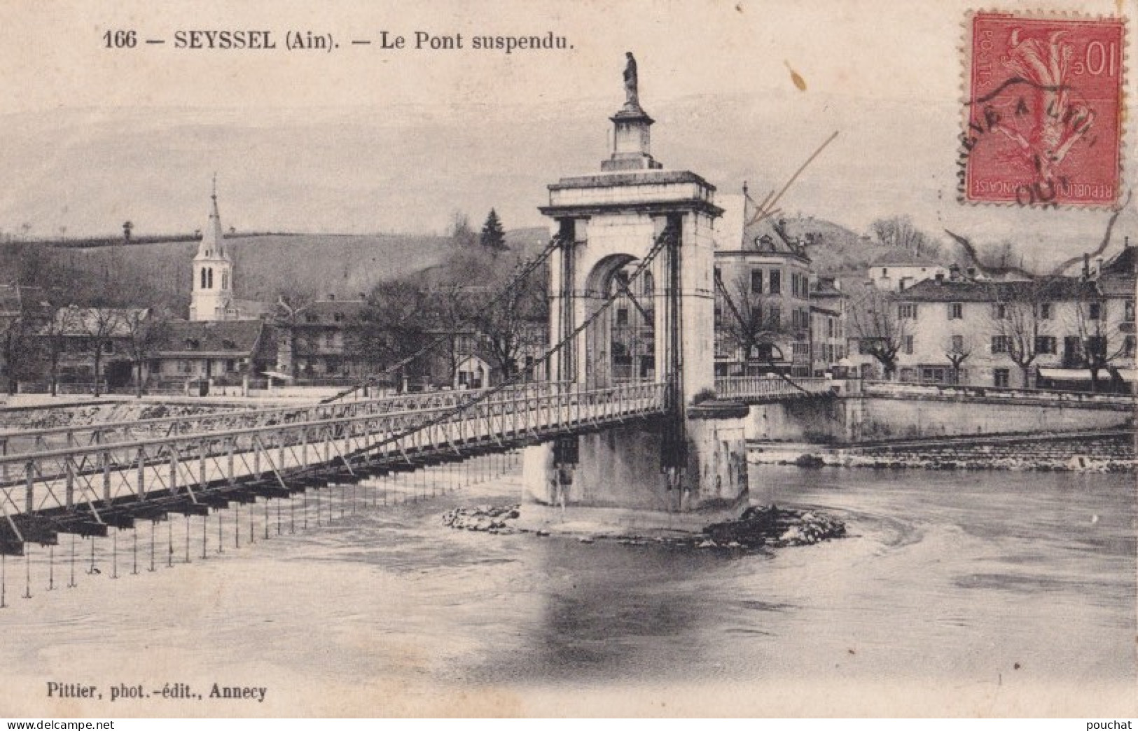 A7-01) SEYSSEL (AIN) LE PONT SUSPENDU - 1907 - Seyssel