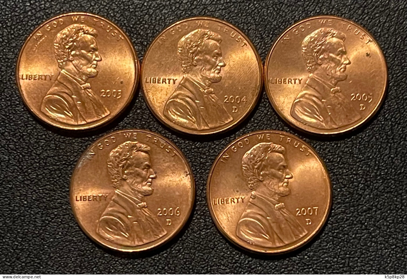 USA 1 Penny 2003-04-05-06-07 Almost Uncirculated - Other & Unclassified