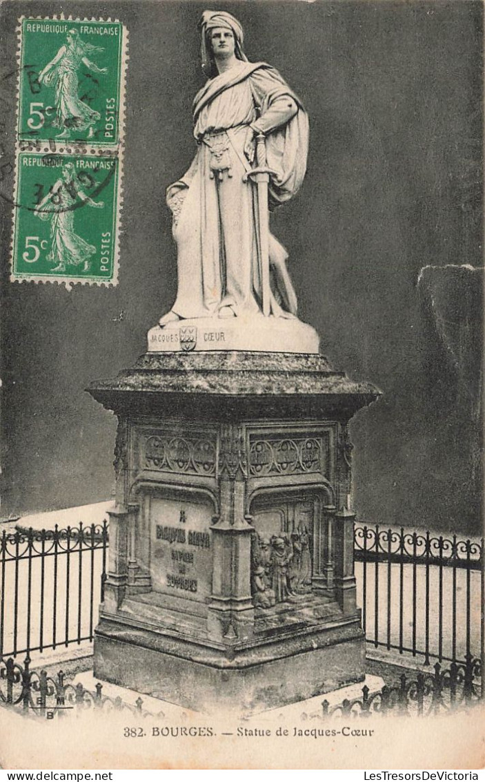 FRANCE - Bourges - Statue De Jacques-Cœur -  Carte Postale Ancienne - Bourges