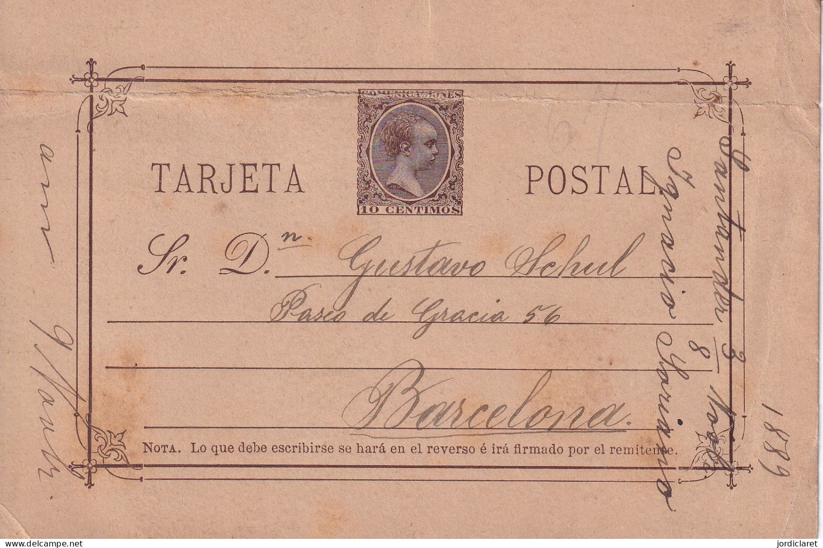 E.POSTAL COMERCIAL  SANTANDER - 1850-1931