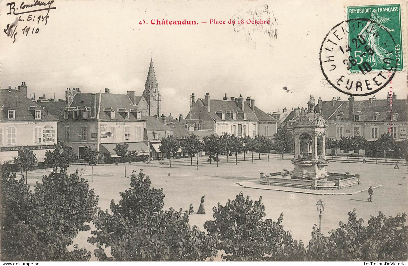 FRANCE - Châteaudun - Vue Sur La Place Du 18 Octobre - Carte Postale Ancienne - Chateaudun