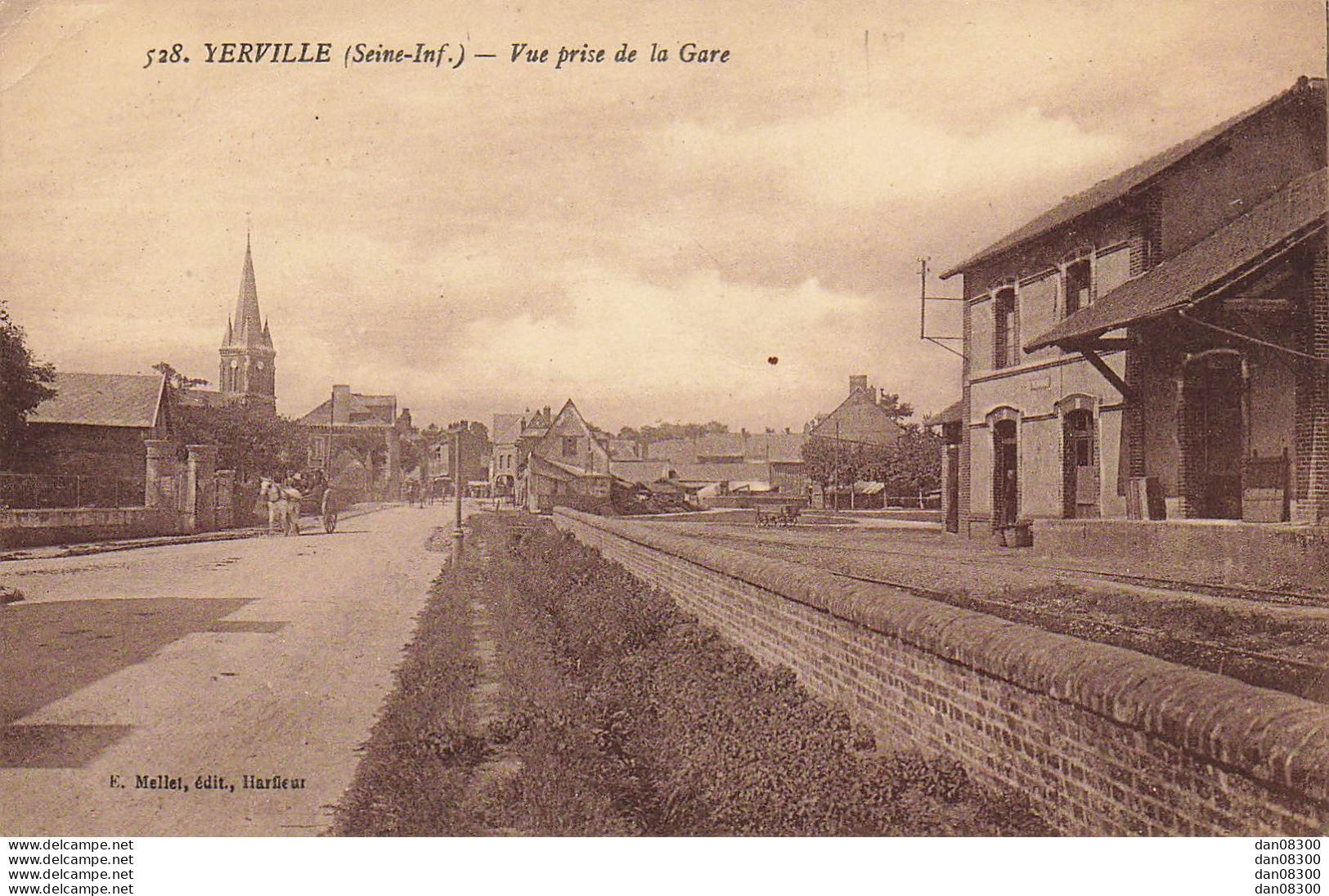 76 YERVILLE VUE PRISE DE LA GARE - Yerville