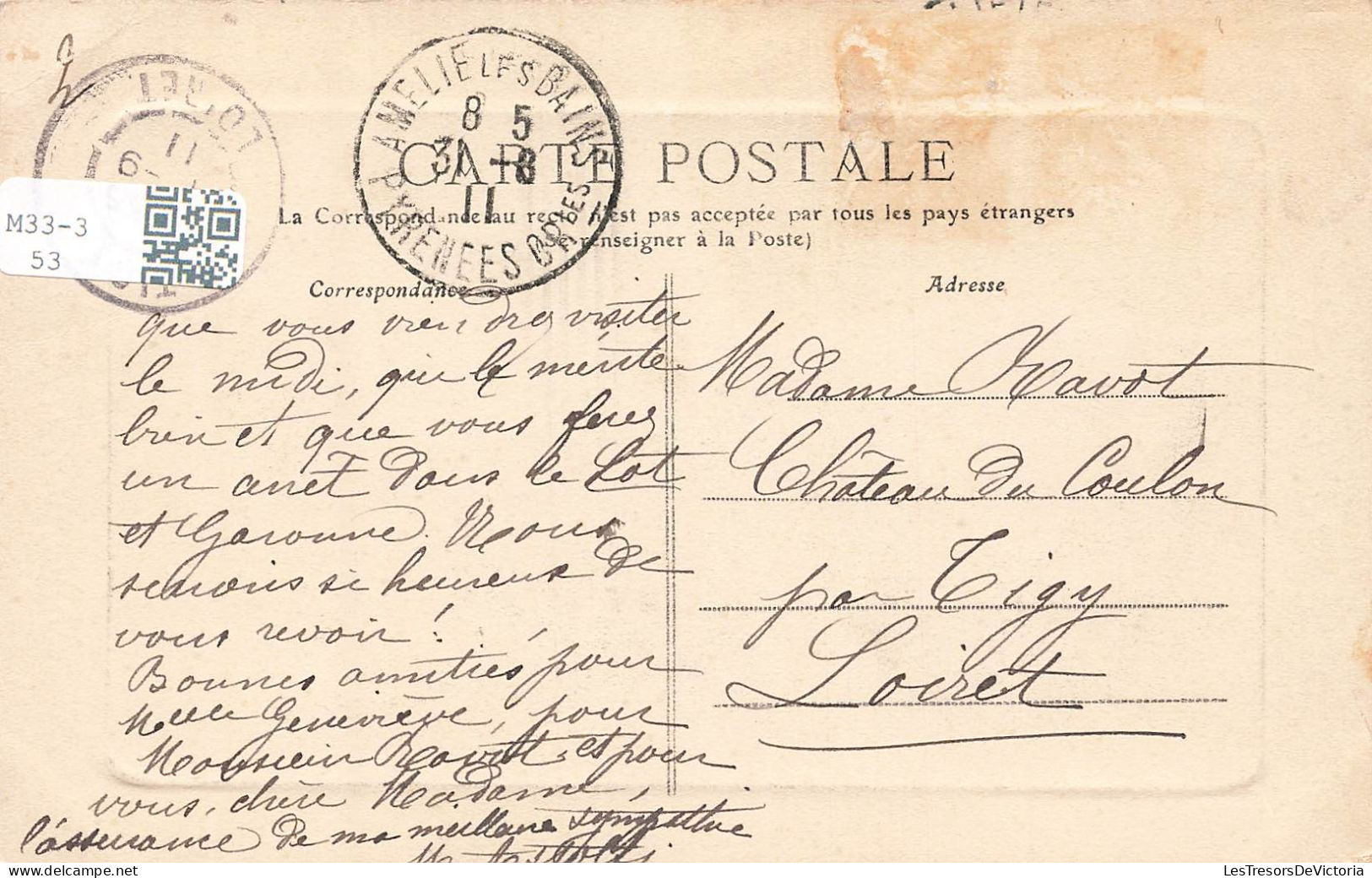 FRANCE - Amélie Les Bains - La Lafserelle Du Mondony - Carte Postale Ancienne - Amélie-les-Bains-Palalda